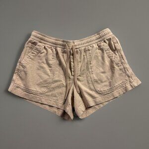 Athleta fallon heathered shorts womens 12 beige pull on